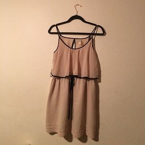 Beige strap float dress